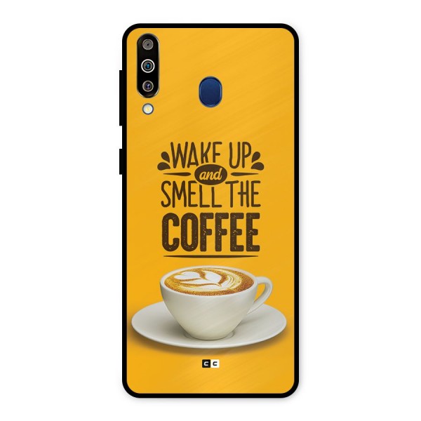 Wake Up Coffee Metal Back Case for Galaxy M30