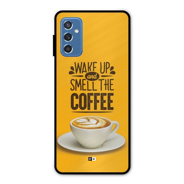 Wake Up Coffee Metal Back Case for Galaxy M52 5G