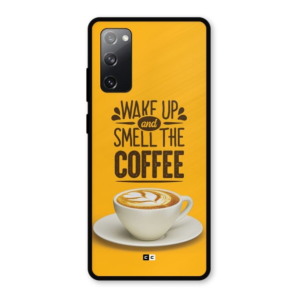 Wake Up Coffee Metal Back Case for Galaxy S20 FE