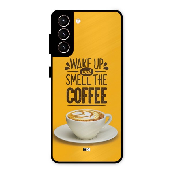 Wake Up Coffee Metal Back Case for Galaxy S21 5G