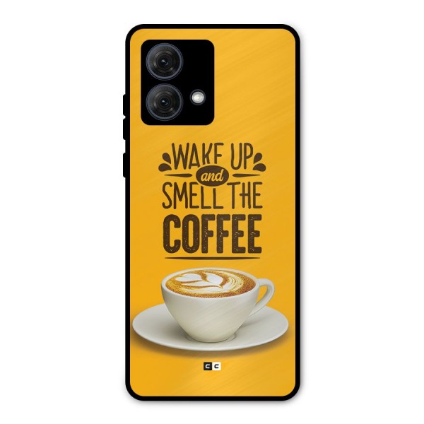 Wake Up Coffee Metal Back Case for Moto G84