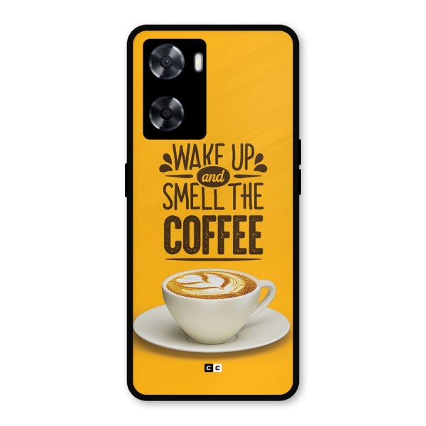 Wake Up Coffee Metal Back Case for Oppo A77