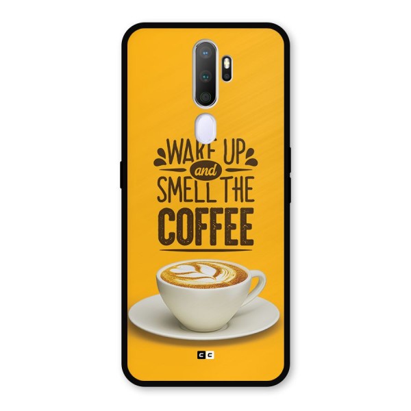 Wake Up Coffee Metal Back Case for Oppo A9 (2020)