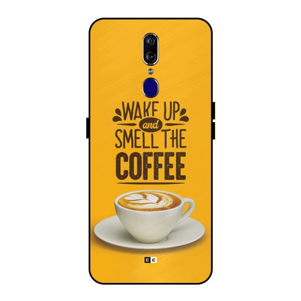 Wake Up Coffee Metal Back Case for Oppo F11