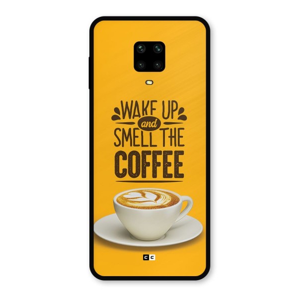 Wake Up Coffee Metal Back Case for Poco M2 Pro