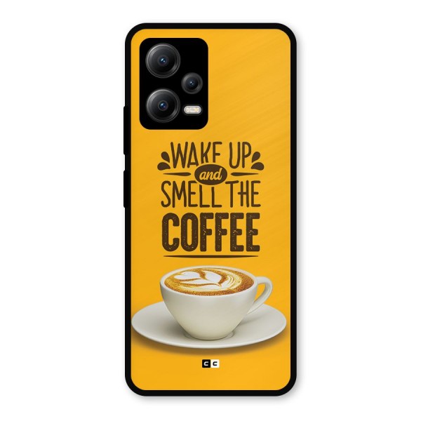 Wake Up Coffee Metal Back Case for Poco X5