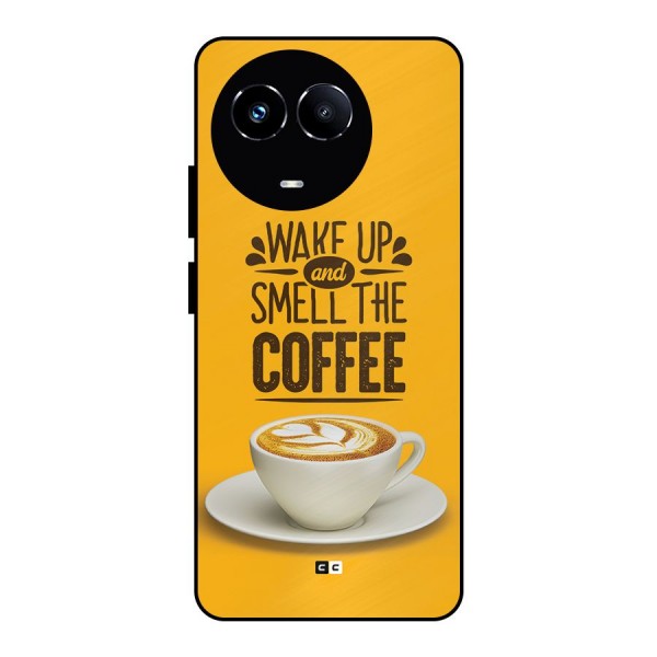 Wake Up Coffee Metal Back Case for Realme 11 5G