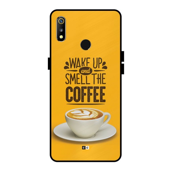 Wake Up Coffee Metal Back Case for Realme 3