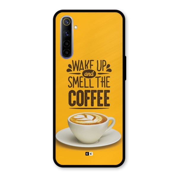 Wake Up Coffee Metal Back Case for Realme 6