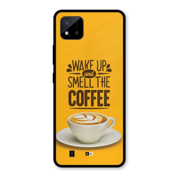 Wake Up Coffee Metal Back Case for Realme C11 2021