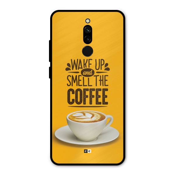 Wake Up Coffee Metal Back Case for Redmi 8