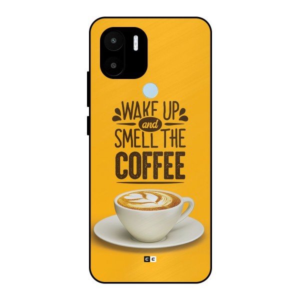 Wake Up Coffee Metal Back Case for Redmi A1 Plus
