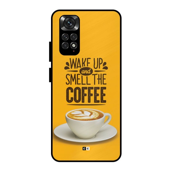 Wake Up Coffee Metal Back Case for Redmi Note 11 Pro
