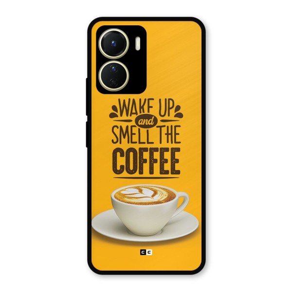 Wake Up Coffee Metal Back Case for Vivo T2x