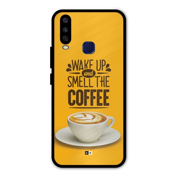 Wake Up Coffee Metal Back Case for Vivo U10