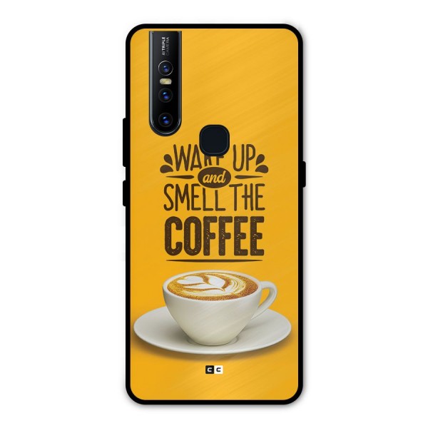 Wake Up Coffee Metal Back Case for Vivo V15