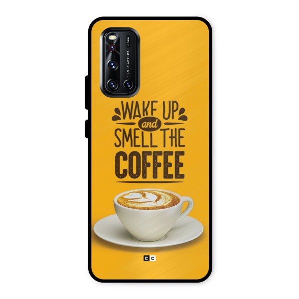 Wake Up Coffee Metal Back Case for Vivo V19