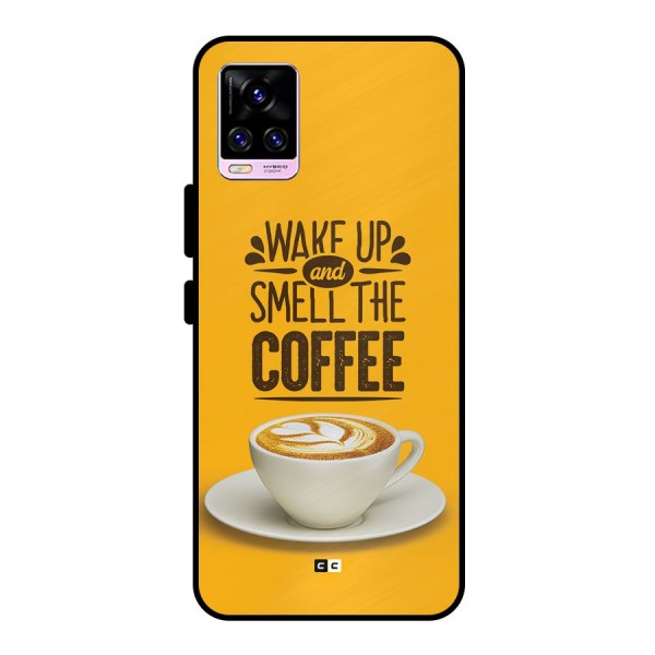 Wake Up Coffee Metal Back Case for Vivo V20 Pro