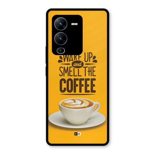 Wake Up Coffee Metal Back Case for Vivo V25 Pro