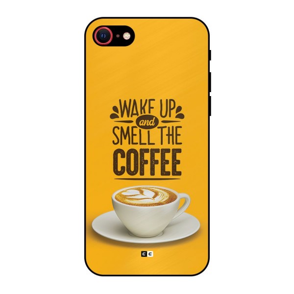 Wake Up Coffee Metal Back Case for iPhone 7