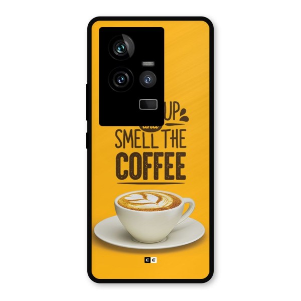 Wake Up Coffee Metal Back Case for iQOO 11 5G