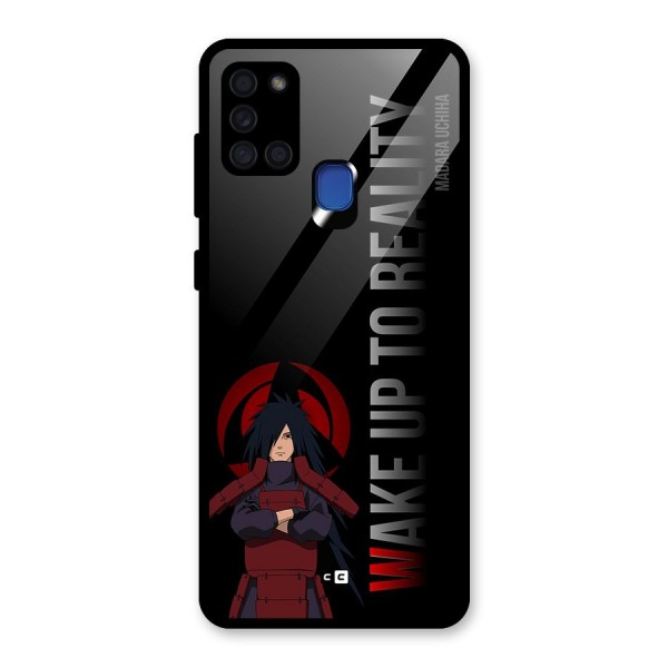 Wake Up Madara Uchiha Glass Back Case for Galaxy A21s