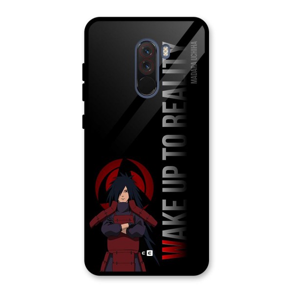 Wake Up Madara Uchiha Glass Back Case for Poco F1