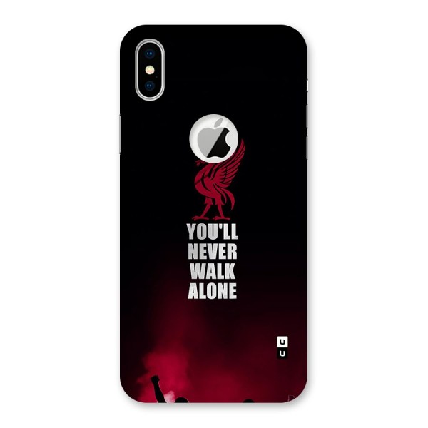 Walk Alone Back Case for iPhone XS Logo Cut