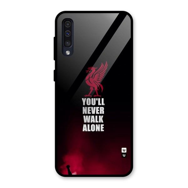 Walk Alone Glass Back Case for Galaxy A50s