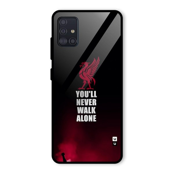 Walk Alone Glass Back Case for Galaxy A51