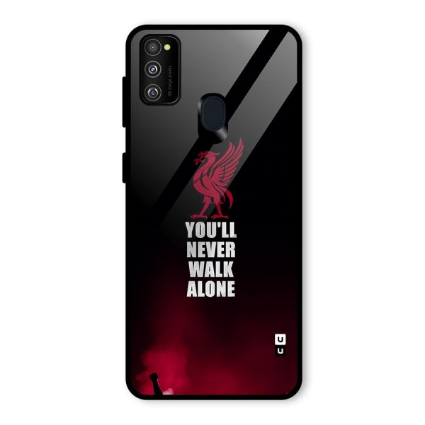 Walk Alone Glass Back Case for Galaxy M21