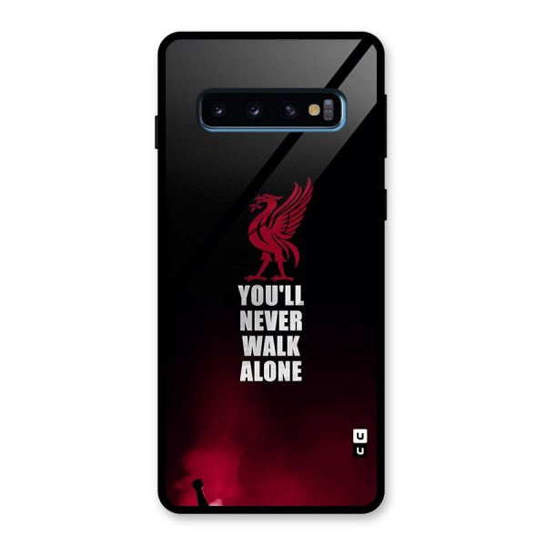 Walk Alone Glass Back Case for Galaxy S10