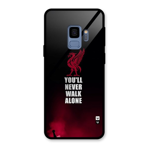 Walk Alone Glass Back Case for Galaxy S9