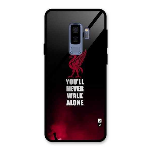 Walk Alone Glass Back Case for Galaxy S9 Plus