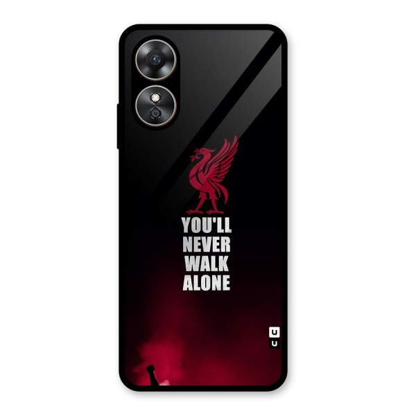 Walk Alone Glass Back Case for Oppo A17