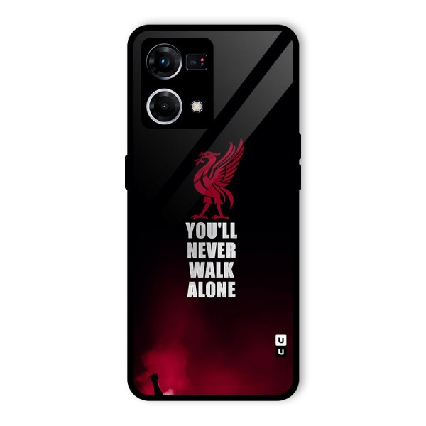 Walk Alone Glass Back Case for Oppo F21s Pro 4G