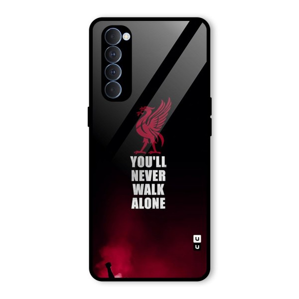 Walk Alone Glass Back Case for Oppo Reno4 Pro