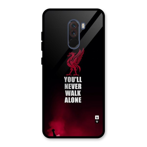 Walk Alone Glass Back Case for Poco F1