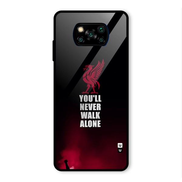 Walk Alone Glass Back Case for Poco X3 Pro