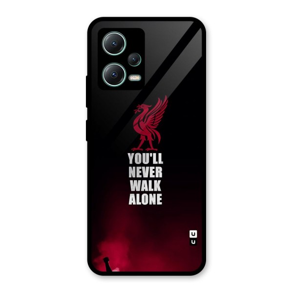 Walk Alone Glass Back Case for Poco X5