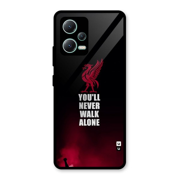 Walk Alone Glass Back Case for Redmi Note 12 5G