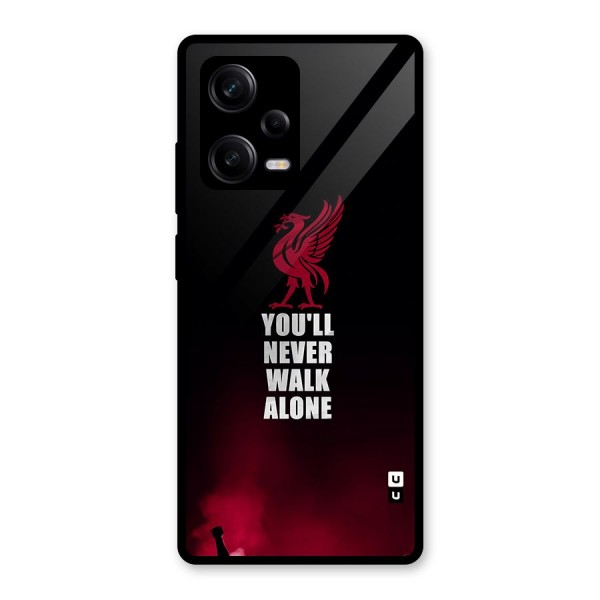 Walk Alone Glass Back Case for Redmi Note 12 Pro