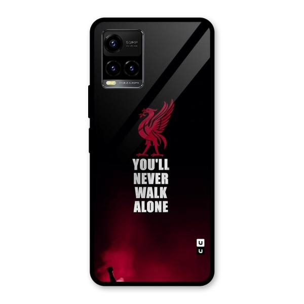 Walk Alone Glass Back Case for Vivo Y21G