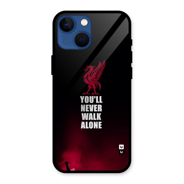 Walk Alone Glass Back Case for iPhone 13 Mini