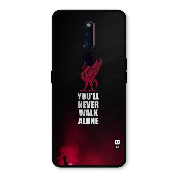 Walk Alone Metal Back Case for Oppo F11 Pro