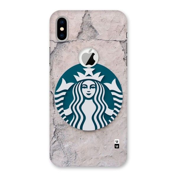 Wall StarBucks Back Case for iPhone XS Logo Cut