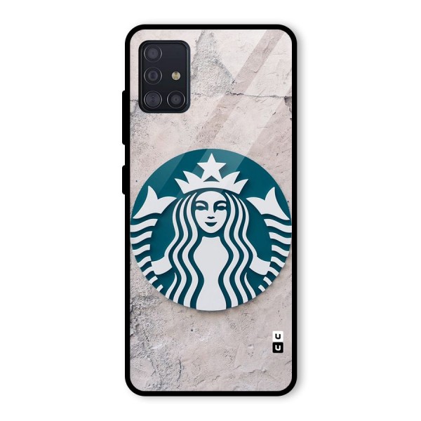 Wall StarBucks Glass Back Case for Galaxy A51