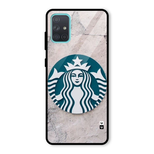 Wall StarBucks Glass Back Case for Galaxy A71