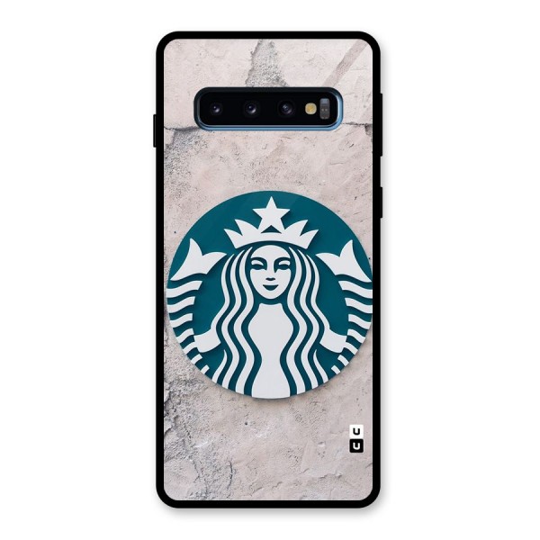 Wall StarBucks Glass Back Case for Galaxy S10