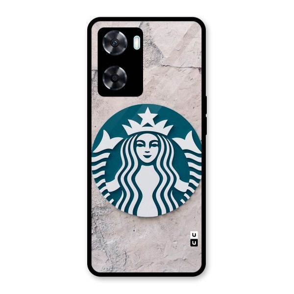 Wall StarBucks Glass Back Case for Oppo A77s